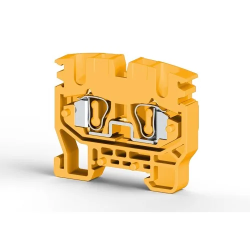 Миниклеммник пружинный на DIN-рейку MR15, 2,5 мм.кв. жёлтый KLEMSAN MYK2,5 306423