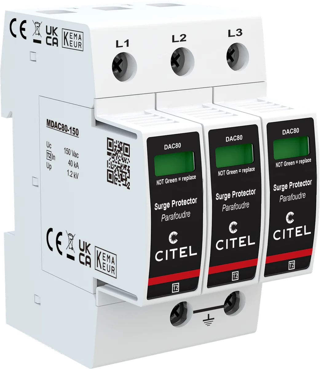 Устройство защиты от импульсных перенапряжений Citel DAC80-30-150 (821210113), тип 2, Imax 80 кА