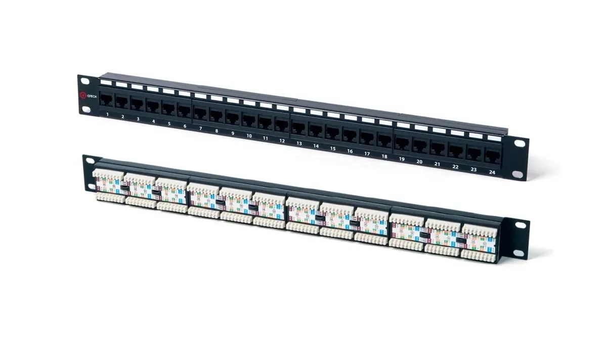 Патч-панель QTECH QPP-24RM-C5EUTP-8P8C-IDC