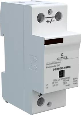 Устройство защиты от импульсных перенапряжений Citel DS250E-48DC (63909), 1-полюсное, защита сети 48В постоянного тока, Iimp 25 kA