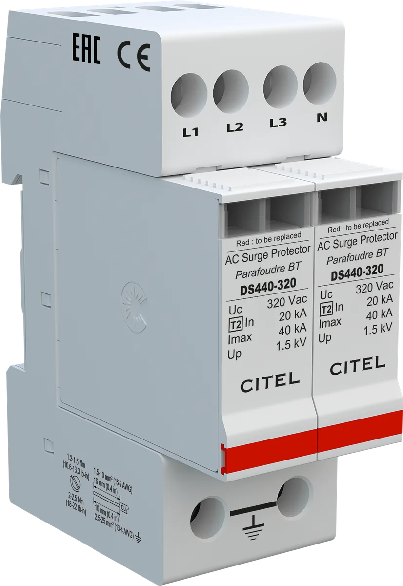 Устройство защиты от импульсных перенапряжений Citel DS440-320 (311902), тип 2