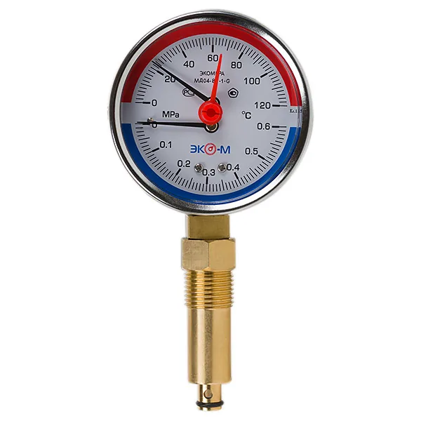 Термоманометр Экомера МД04-80 0...0.6 МПа 0...120 °С G1\4 L=60