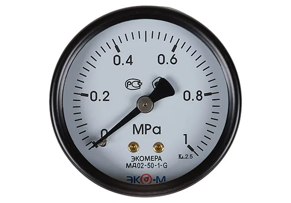 Манометр ЭКОМЕРА МД02-50 мм 0...1 МПа G1\4 Осевой