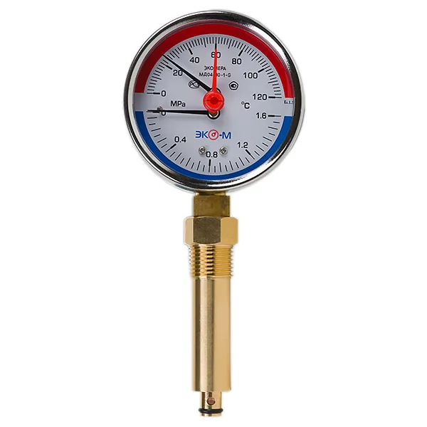 Термоманометр Экомера МД04-80 0...1.6 МПа 0...120 °С G1\4 L=60