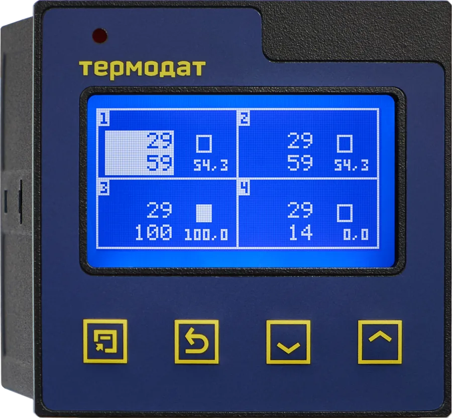 Регулятор температуры Термодат-17Е6/2УВ/1В/2Т/2Р/1Р/485/4М