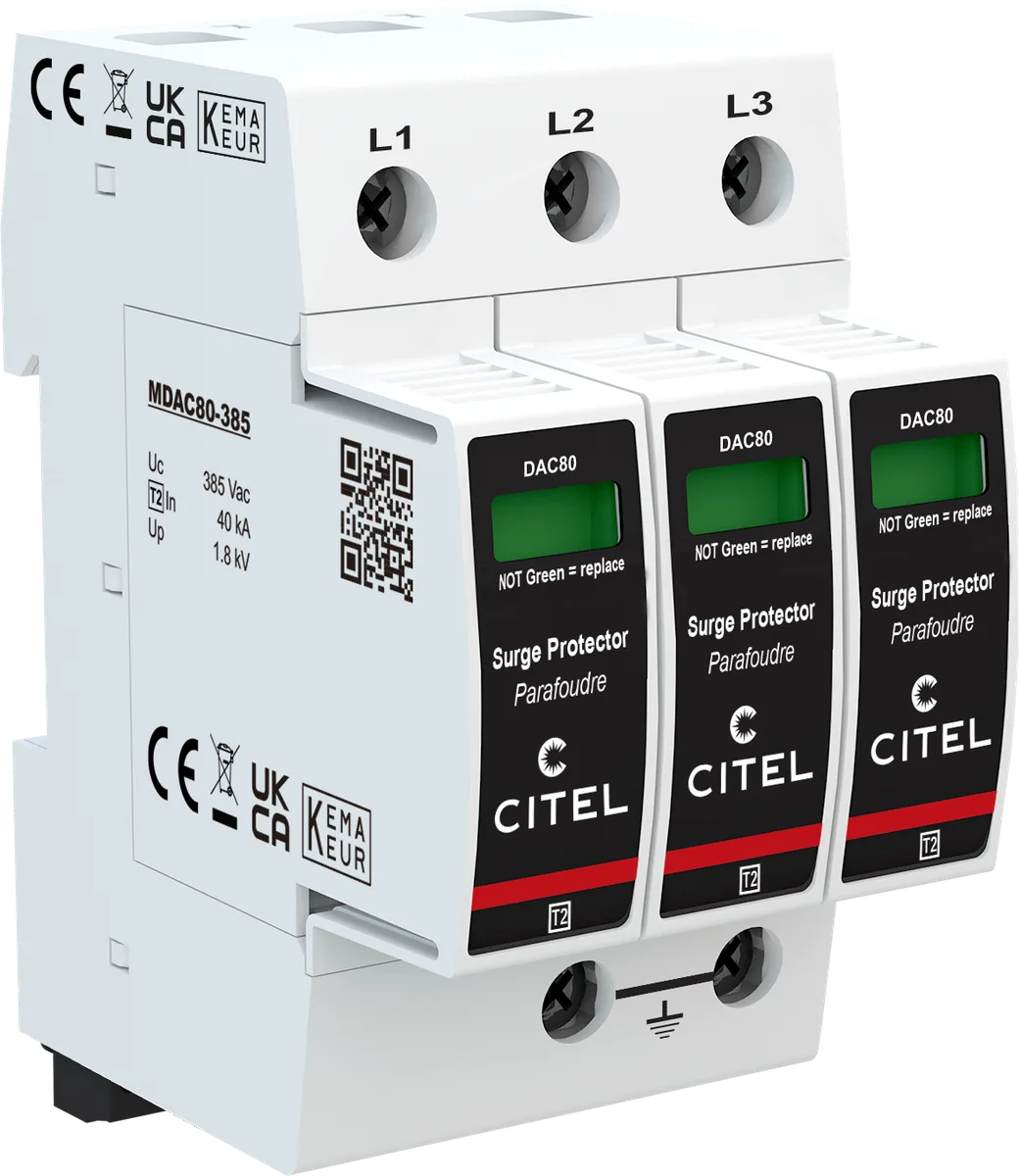 Устройство защиты от импульсных перенапряжений Citel DAC80S-30-385 (821210523), тип 2, Imax 80 кА