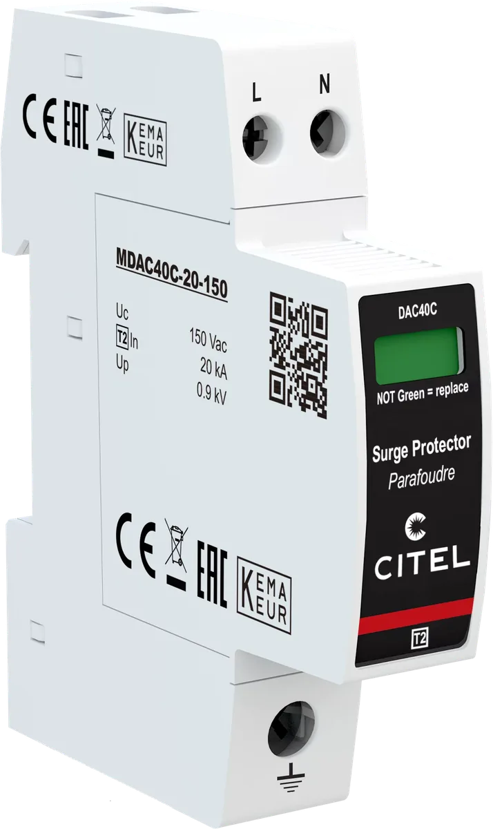 Устройство защиты от импульсных перенапряжений Citel DAC40C-20-150 (821510111), тип 2