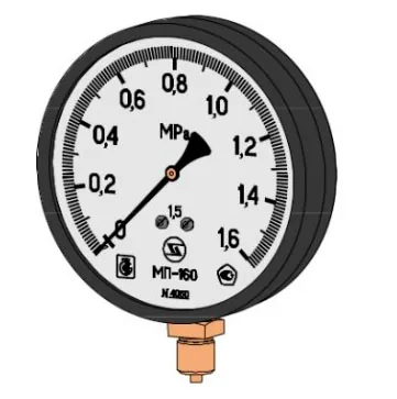 Манометр газовый ЗТП МП160М2